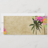 PixDezinesボーディングパス/ヴィンテージツインパーム 招待状 (裏面)