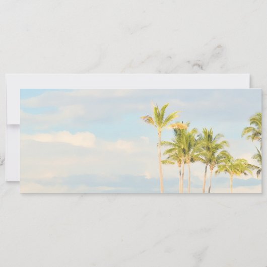 PixDezinesボーディングパス+ヴィンテージビーチ結婚式 招待状 (裏面)