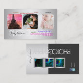 PixDezinesポートフォリオテンプレート/DIYフォント 名刺 (正面/裏面)