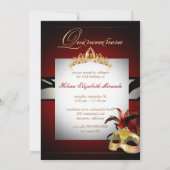 PixDezinesマスカレード/キンセネラ/ゼブラ/DIYカラー！! 招待状 (裏面)