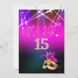 PixDezinesマスカレード/クリン/レーザーライト 招待状