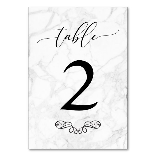 PixDezinesマーブルテーブル番号DIY テーブルナンバー (正面)