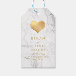 PixDezinesマーブルフェイク金ゴールドハート/DIYカラー ギフトタグ