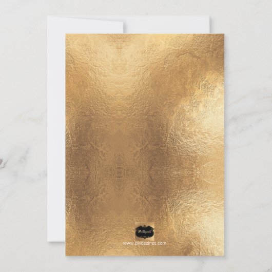 PixDezinesミセス金ゴールドスフェイククリプファンシー+大理石 招待状 (裏面)