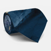 PixDezinesミッドナイトティール（緑がかった色）ブルーウォーターカラーゲート ネクタイ (ロール)