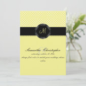 PixDezinesミニドット|DIY背景色,レモン 招待状 (スタンド正面)