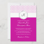 PixDezinesミニドット|DIY背景色， fuschi 招待状 (裏面)