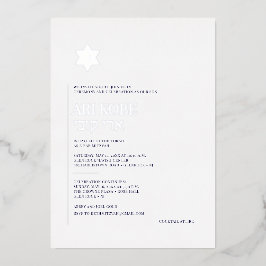 PixDezinesミニマモダンリストバー（ユダヤ教の）バル・ミツバー 箔招待状