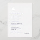 PixDezinesミニマモダンリストバー(ユダヤ教の)バル・ミツバー 箔招待状 (正面)