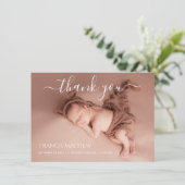 PixDezinesミニマリスト写真ありがとう誕生 招待状 (スタンド正面)