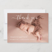 PixDezinesミニマリスト写真ありがとう誕生 招待状 (正面)