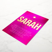 PixDezinesミニマリストDIYバルミツワー 箔招待状 (回転した状態)