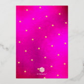 PixDezinesミニマリストDIYバルミツワー 箔招待状 (裏面)