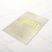 PixDezinesミニマリストDIYバー（ユダヤ教の）バル・ミツバー 箔招待状 (回転した状態)