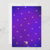 PixDezinesミニマリストUltra Violet（ユダヤ教の）バル・ミツバー、スクリプト 招待状 (裏面)