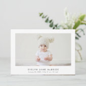 PixDezinesミニマルシンプルリスト誕生 案内状 (スタンド正面)