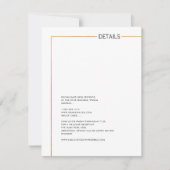PixDezinesミニマルフェイクリスト金ゴールドフレーム詳細カード 招待状 (正面)