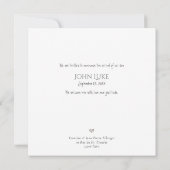 PixDezinesミニマル写真誕生のお知らせ 招待状 (裏面)