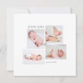 PixDezinesミニマル写真誕生のお知らせ 招待状 (正面)