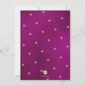 PixDezinesミニマル暗い赤紫色（ユダヤ教の）バル・ミツバー、スクリプト 招待状 (裏面)