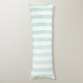 PixDezinesミントデジタルウォーターカラー/Adj.ストライプ ボディピロー (正面縦)