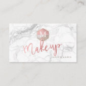 PIXDEZINESメイクアップアーティストマーブルフェイクバラ金ゴールド 名刺 (正面)