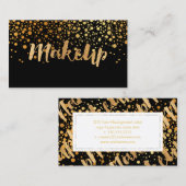 PixDezinesメイクアップアーティスト/目まいフェイクる金ゴールド妖怪 名刺 (正面/裏面)