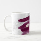 PixDezinesメイド・オブ・オーナー（花嫁付き添い人）|赤面ピンク+ブルゴーニュ コーヒーマグカップ (左)