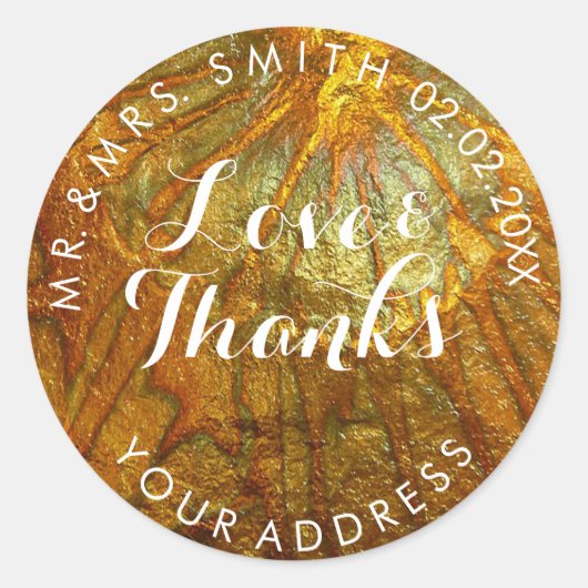 PixDezinesメタリフェイクック金ゴールド ラウンドシール (正面)