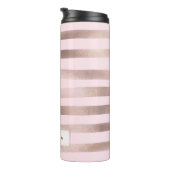 PixDezinesメタリフェイクック/バラ金ゴールドストライプ タンブラー (回転右)