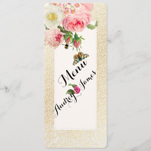 PixDezinesメニューの金ゴールドのスペッフェイクク/バラ メニュー (正面)