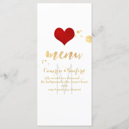 PixDezinesメニューDIYカラー/ビッグ赤いハート メニュー