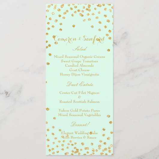 PixDezinesメニューDIYカラー/目まいがする金ゴールド メニュー (裏面)