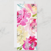 PixDezinesメニューWatercolor Peonies 招待状 (裏面)