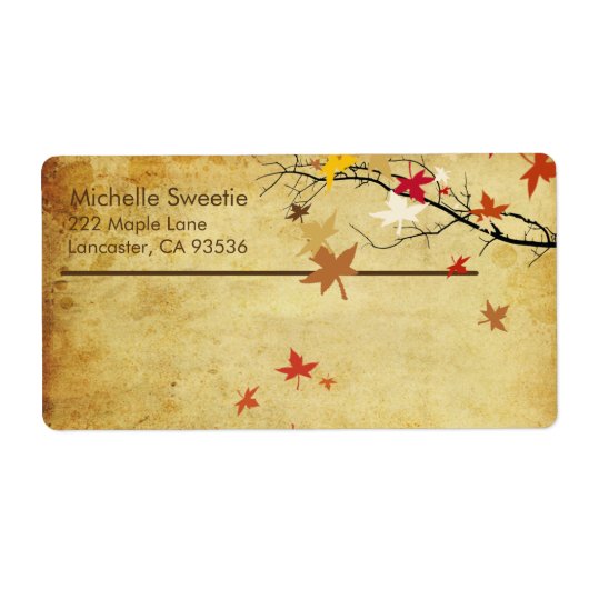 PixDezinesメープルブランチ ラベル (正面)