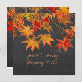 PixDezinesメープル秋+チャルクボード/イベント 招待状 (正面/裏面)