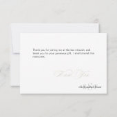 PixDezinesモクラシックノグラムサンキューカード、フラット サンキューカード (裏面)