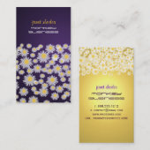 PixDezinesモダンデイジー/diy背景 名刺 (正面/裏面)