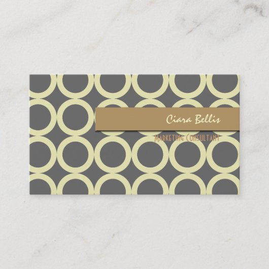 PixDezinesモダンリングや輪{カスタマイズ可能な背景} 名刺 (正面)