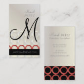 PixDezinesモダンリングや輪、モノグラム 名刺 (正面/裏面)