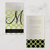 PixDezinesモダンリングや輪、モノグラム 名刺 (正面/裏面)