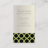 PixDezinesモダンリングや輪、モノグラム 名刺 (裏面)