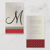 PixDezinesモダンリングや輪、モノグラム 名刺 (正面/裏面)