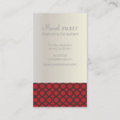 PixDezinesモダンリングや輪、モノグラム 名刺 (裏面)