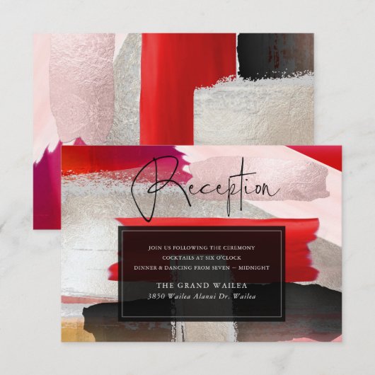 PixDezinesモダン水彩赤黒 (正面/裏面)