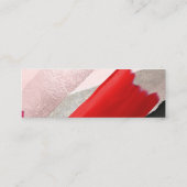 PixDezinesモダン水彩赤黒 スキニー名刺 (裏面)