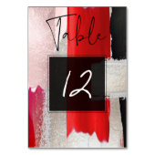 PixDezinesモダン水彩赤黒 テーブルナンバー (裏面)