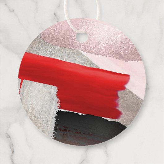 PixDezinesモダン水彩赤黒 フェイバータグ (裏面)