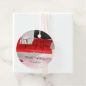 PixDezinesモダン水彩赤黒 フェイバータグ (インサイチュ)