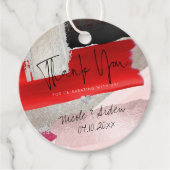 PixDezinesモダン水彩赤黒 フェイバータグ (正面)